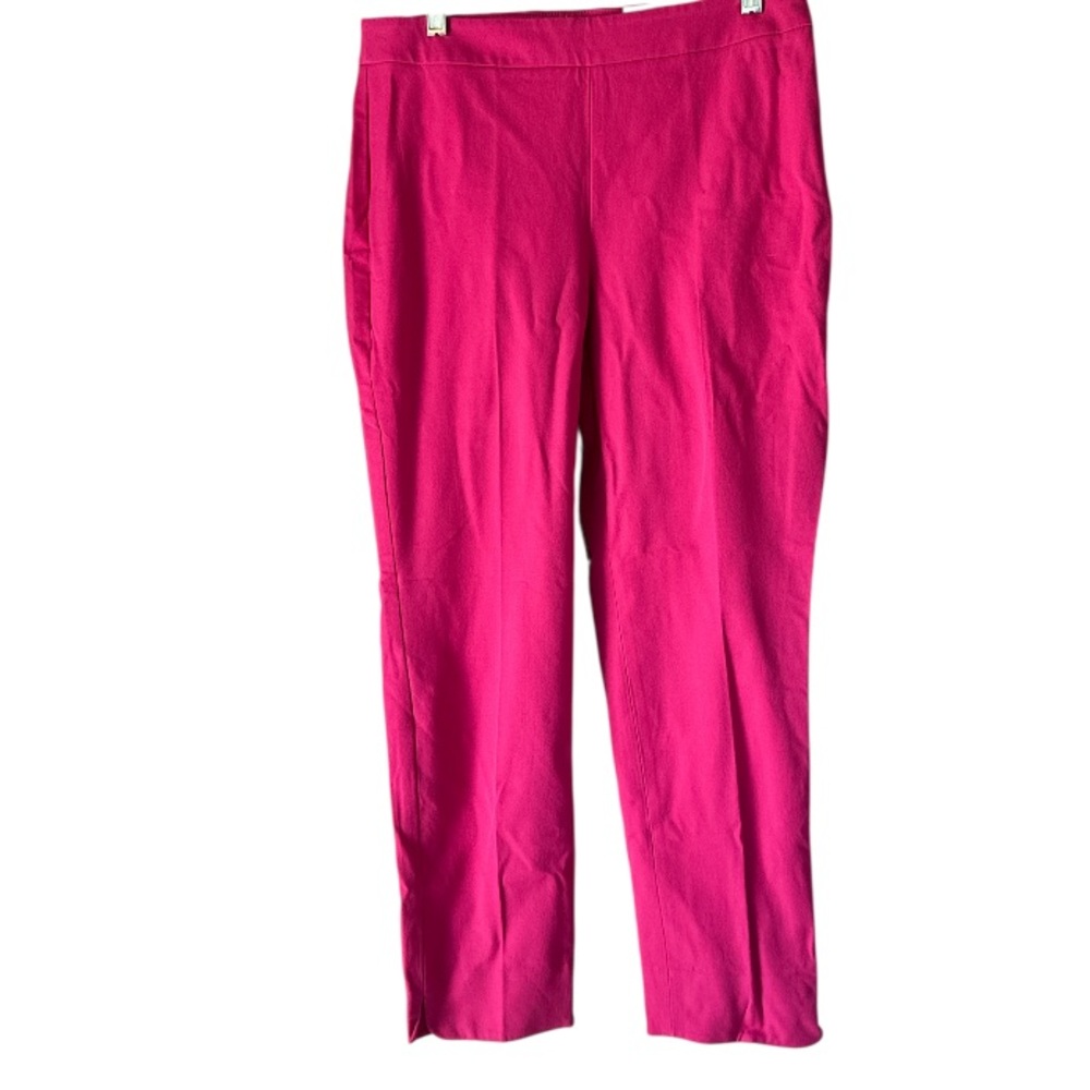 Talbots Fuchsia pink Ankle Pants Chatham pant slim leg 6 petite stretch curvy